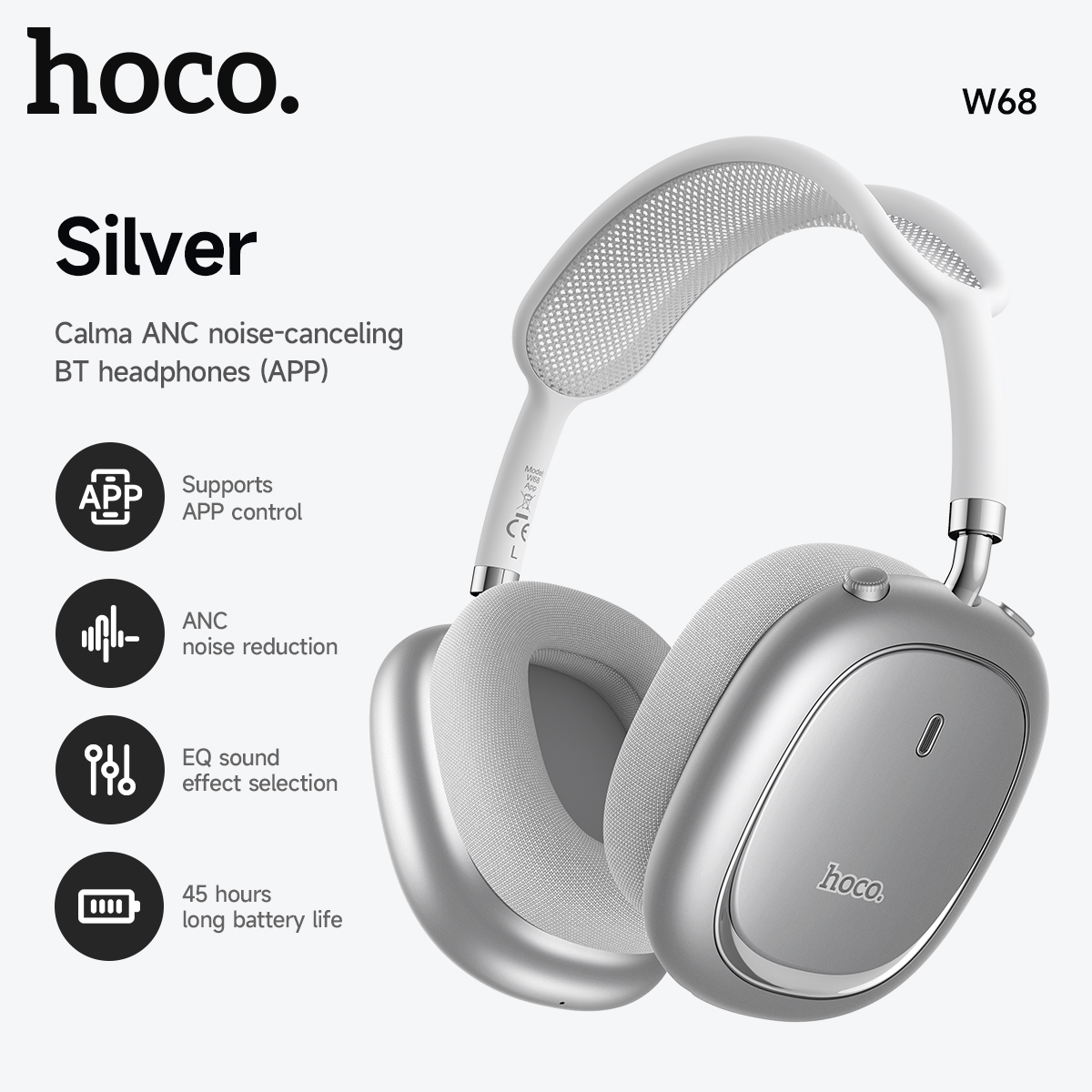 Anc Wireless Over Ear Headphones - 귀를 덮는 형태의 액티브 노이즈 캔슬링(ANC)