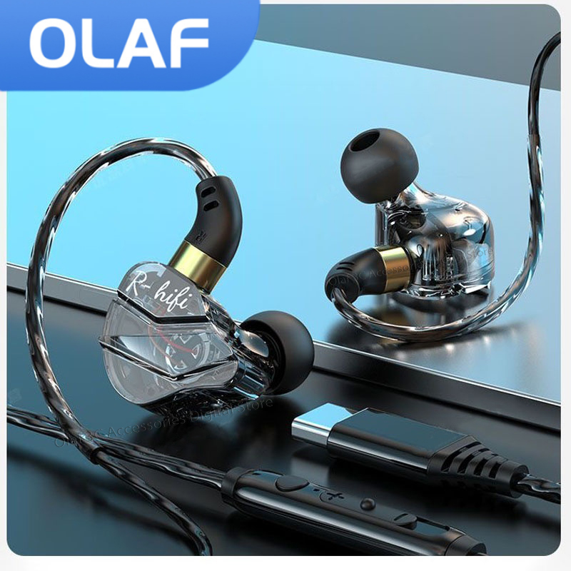 Type C Wired Earphones With Mic - OLAF HiFi Type C 게임용 헤드폰