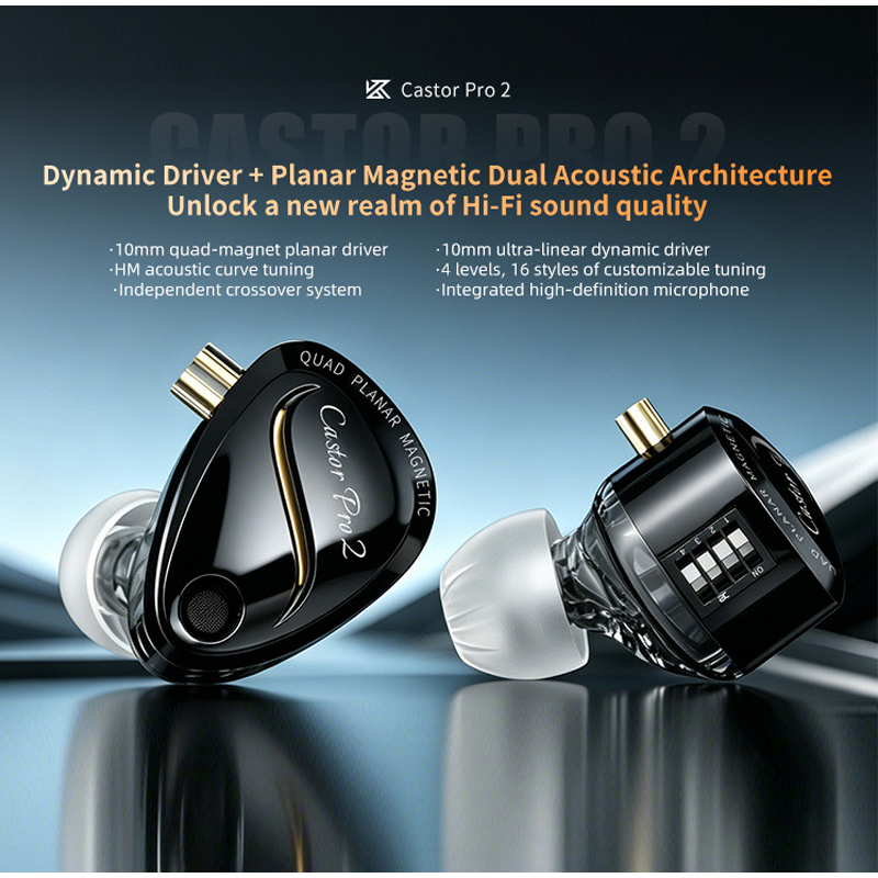 KZ Castor Pro 2 하이파이 이어폰, 10mm - Type C Wired Earphones With Mic 리뷰 및 가격