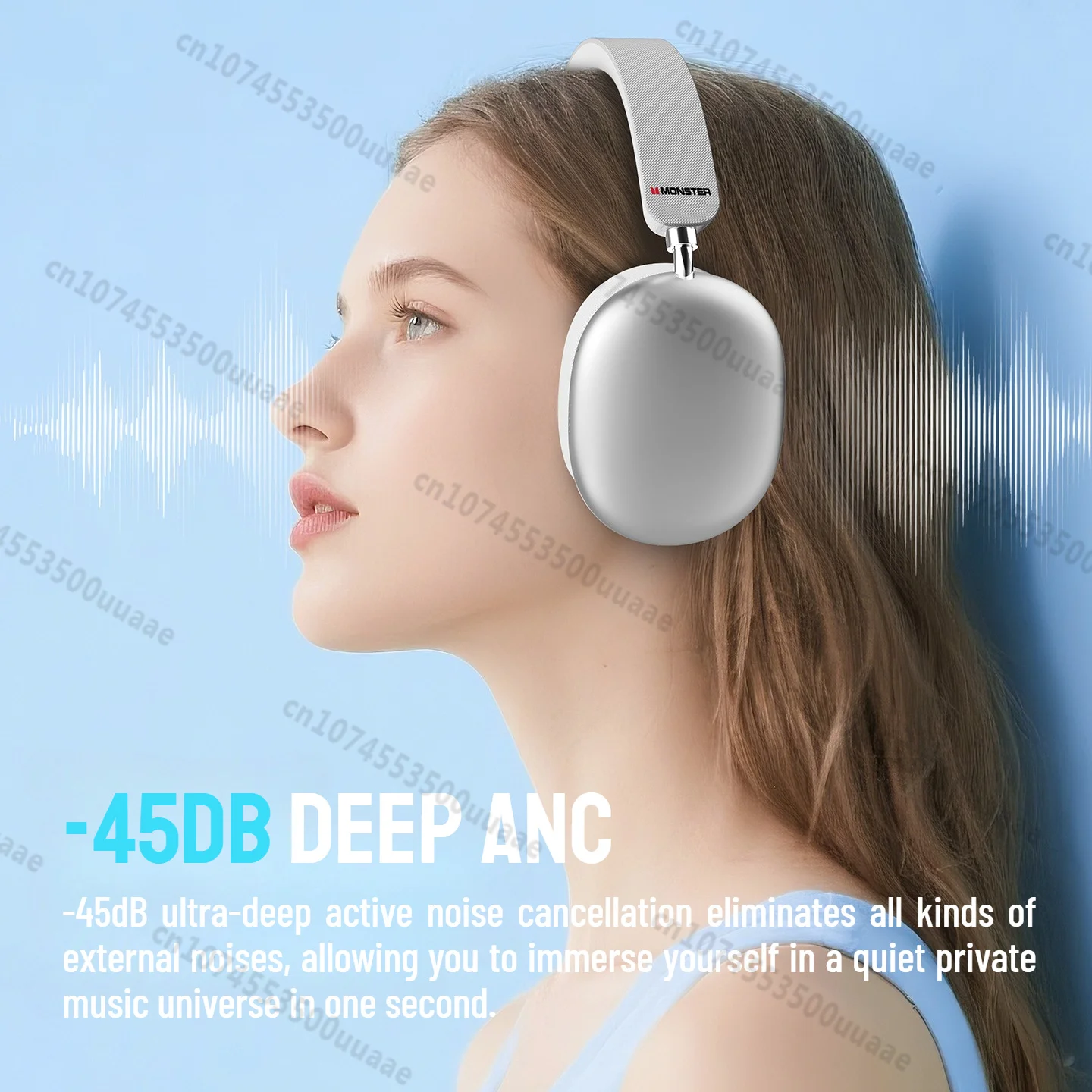 몬스터 AH100 -45dB 액티브 노이즈 캔슬링 헤드 - Anc Wireless Over Ear Headphones 리뷰 및 가격